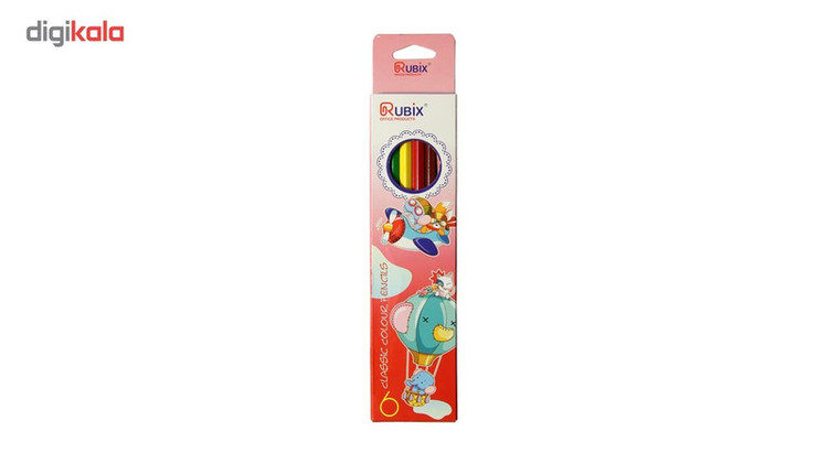 مداد رنگی 6 رنگ روبیکس کد MRX24