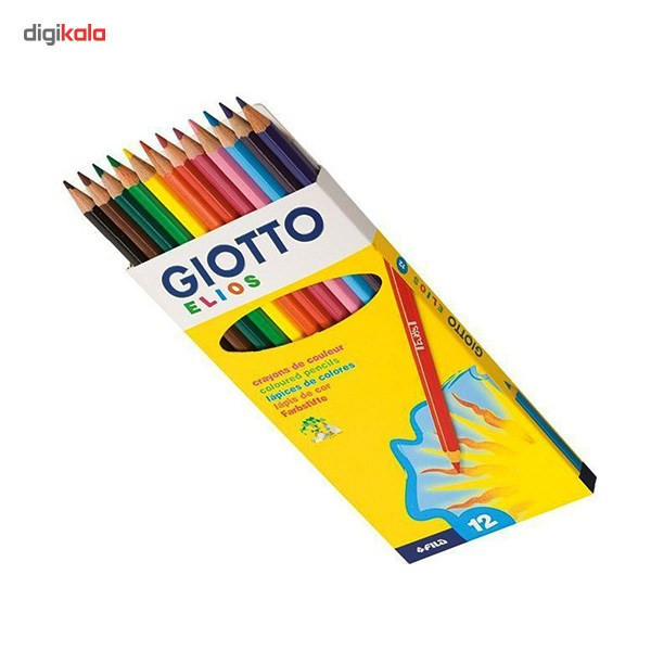 مداد رنگی 12رنگ جیوتو مدل Elios