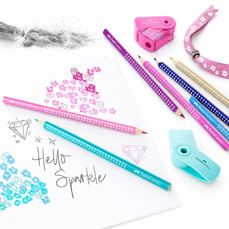 مداد رنگی 12 رنگ فابر کاستل مدل Sakura Sparkle