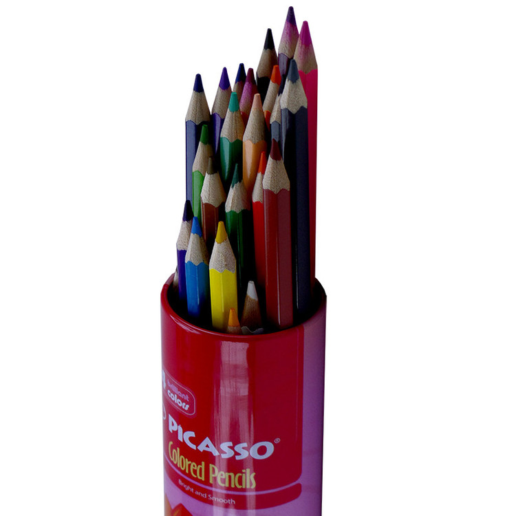 مداد رنگی 24 رنگ پیکاسو مدل استوانه ای کد P.C.18E1101