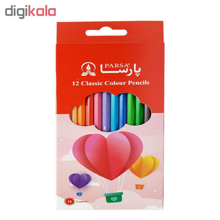 مداد رنگی 12 رنگ پارسا طرح بالن کد 110714