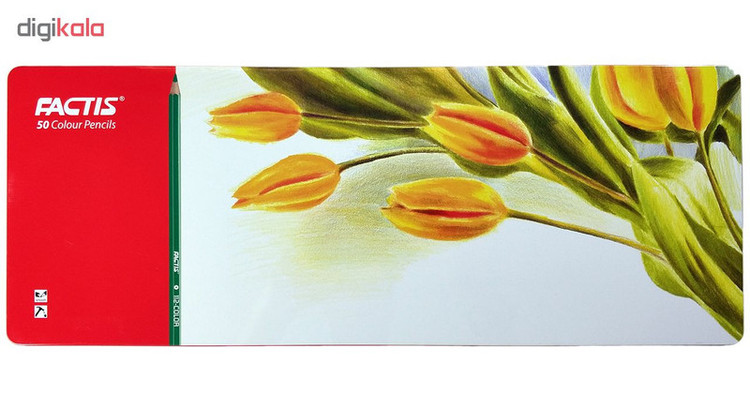 مداد رنگی 50 رنگ فکتیس کد f07112650 طرح گلهای لاله
