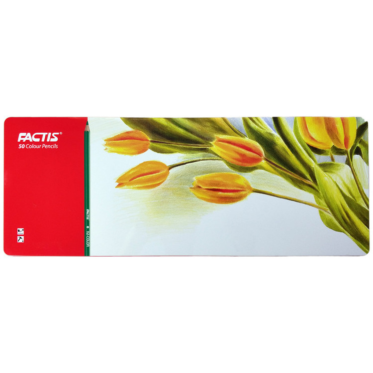 مداد رنگی 50 رنگ فکتیس کد f07112650 طرح گلهای لاله