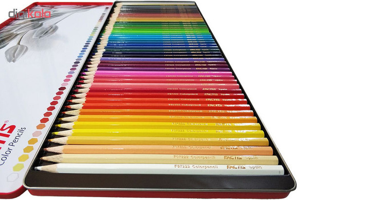 مداد رنگی 50 رنگ فکتیس کد f07112650 طرح گلهای لاله