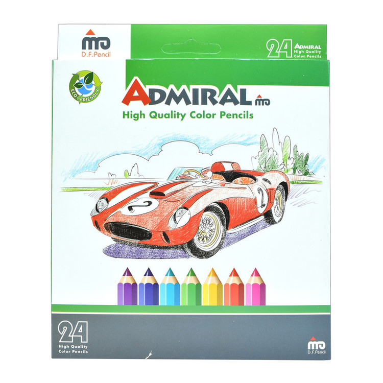 مداد رنگی 24 رنگ آدمیرال مدل Car