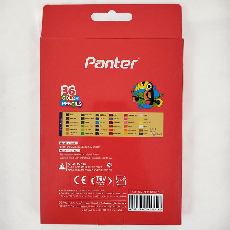 مداد رنگی 36 رنگ پنتر مدل PCP 103-36