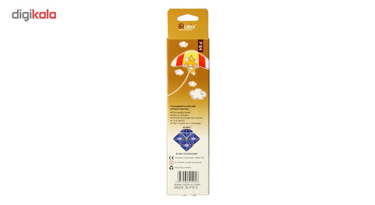 مداد رنگی 6 رنگ روبیکس کد MRX25