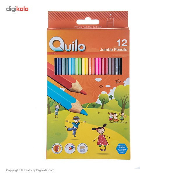 مداد رنگی 12 رنگ کوییلو مدل Jumbo کد 634012