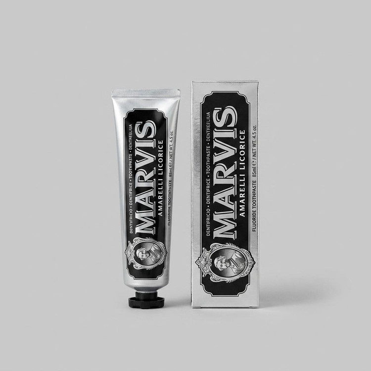 خمیر دندان مارویس مدل Amarelli Licorice حجم 85 میلی لیتر