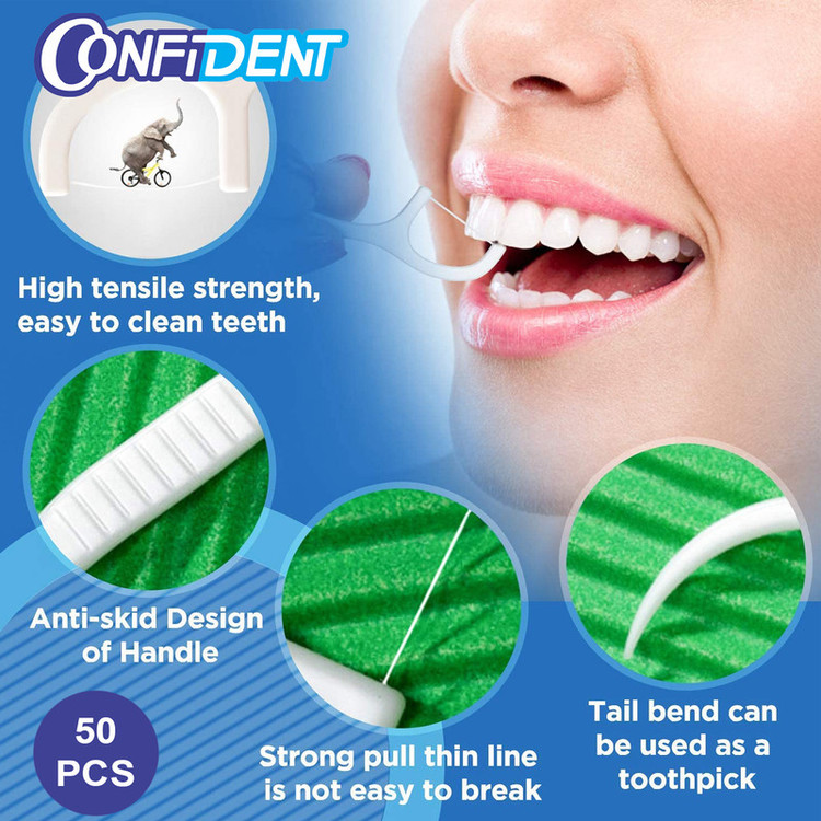 نخ دندان کانفیدنت مدل floss-Pillow سه بسته 50 عددی
