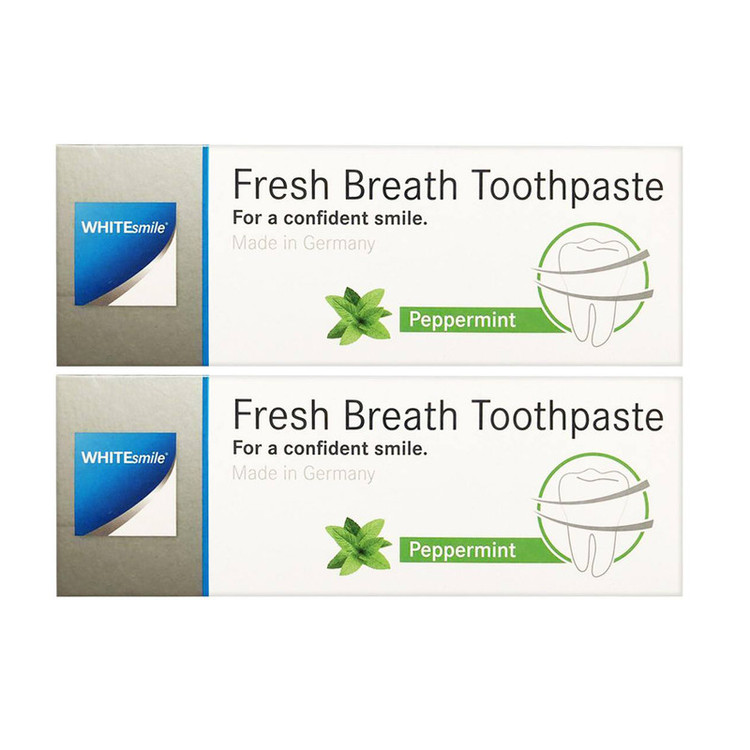 خمیر دندان وایت اسمایل مدل از بین برنده باکتری ها و بوی بد دهان Fresh Breath حجم 70 میلی گرم مجموعه دو عددی