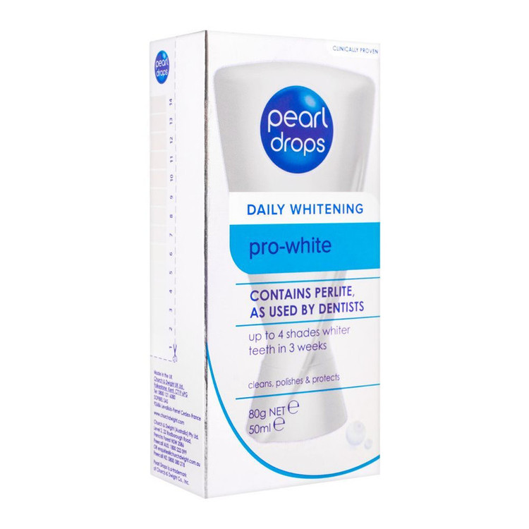 خمیر دندان پرل دراپس مدل pro-white حجم 50 میلیلیتر