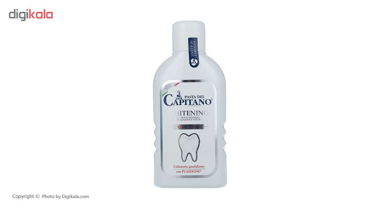 دهانشویه دندانهای حساس حاوی سفید کننده پاستا دل کاپیتانو مدل Sensitive+Whitening Mouthwash حجم 400 میلی لیتر