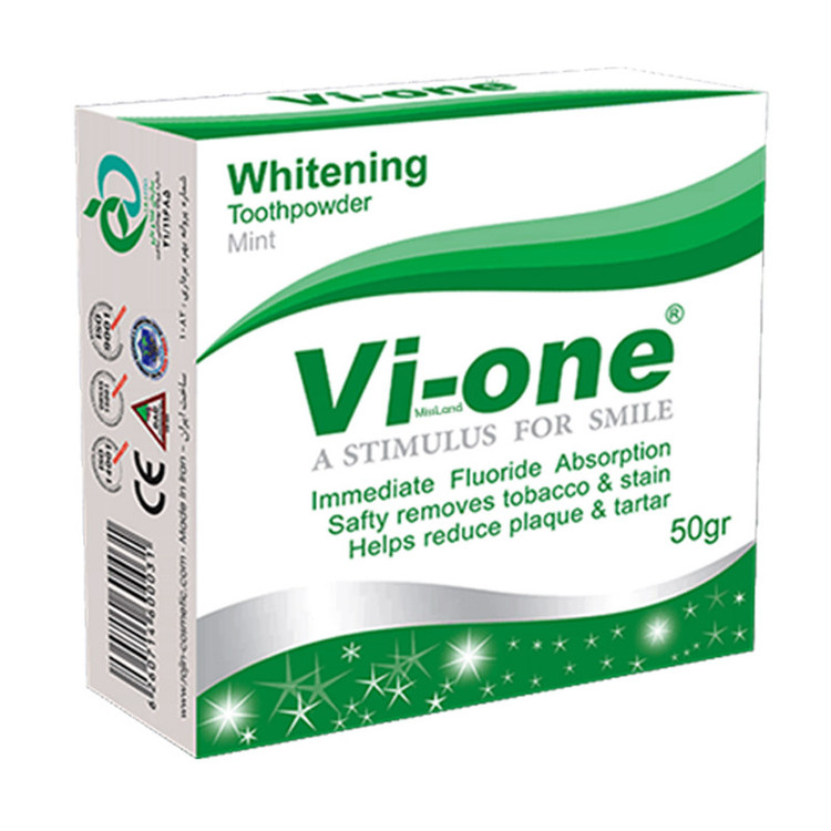 پودر سفید کننده دندان وی وان مدل Mint وزن 50 گرم مجموعه 2 عددی