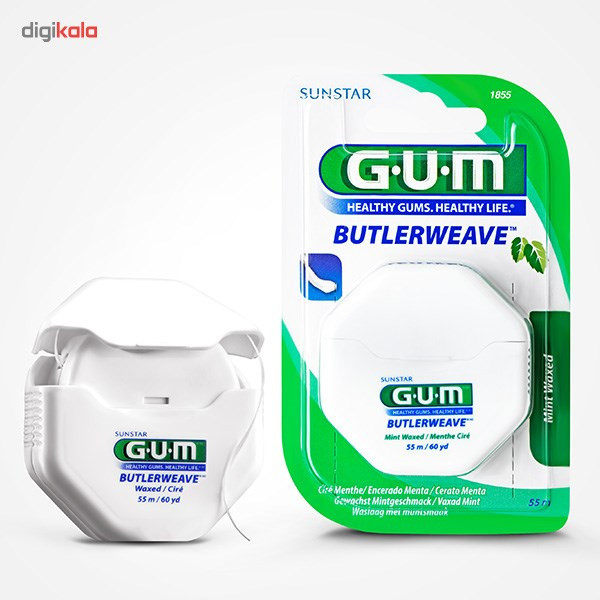 نخ دندان جی یو ام مدل Butler Weave سری طعم نعناع