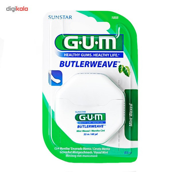 نخ دندان جی یو ام مدل Butler Weave سری طعم نعناع